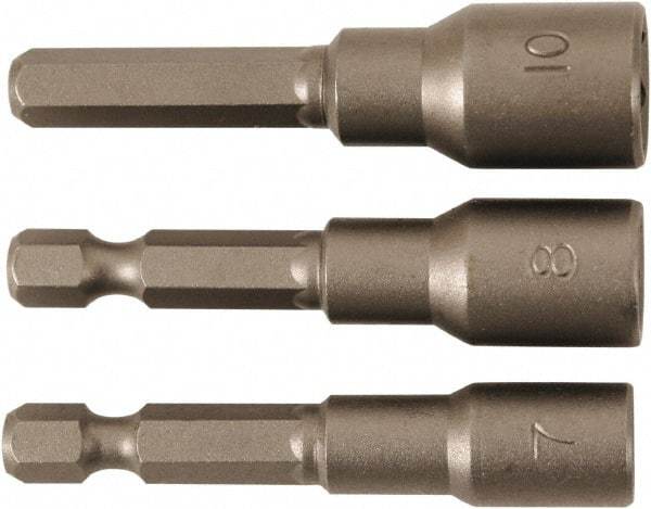 Wiha - 1/4" Drive, Nut Setter Screwdriver Bit - 55mm OAL - Americas Industrial Supply
