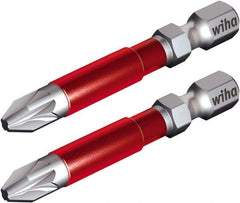 Wiha - PZ.2 Posidriv Screwdriver Bit - 1/4" Hex Drive, 1-59/64" OAL - Americas Industrial Supply