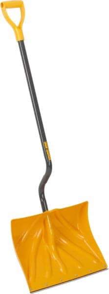 True Temper - 18 Inch Wide Blade x 13-3/4 Inch High Blade Snow Shovel - 36 Inch Long Metal Shaft Handle with Poly D-Grip - Americas Industrial Supply