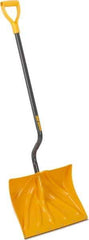 True Temper - 18 Inch Wide Blade x 13-3/4 Inch High Blade Snow Shovel - 36 Inch Long Metal Shaft Handle with Poly D-Grip - Americas Industrial Supply