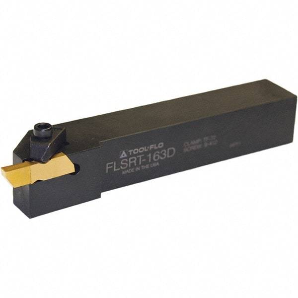 Tool-Flo - FLSLT, External, Left Hand, 0.56" Max Depth of Cut, Indexable Grooving Tool Holder - FLGT-4L Insert Compatibility, 1" Shank Height, 1" Shank Width, 6" OAL - Americas Industrial Supply