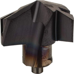 Iscar - Series ICM, 0.697" Diam Grade IC908 140° Replaceable Drill Tip - Carbide, TiAlN Finish, 17 Seat Size, Through Coolant - Americas Industrial Supply