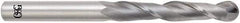 OSG - 12mm Diam, 76mm LOC, 2 Flute Solid Carbide Ball End Mill - Uncoated, Single End, 153mm OAL, 12mm Shank Diam, Spiral Flute - Americas Industrial Supply