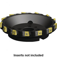 Kennametal - 9 Inserts, 200mm Cut Diam, 60mm Arbor Diam, 25.46mm Max Depth of Cut, Indexable Square-Shoulder Face Mill - 0/90° Lead Angle, 63mm High, LN.U 2210.. Insert Compatibility, Series MEGA90 - Americas Industrial Supply