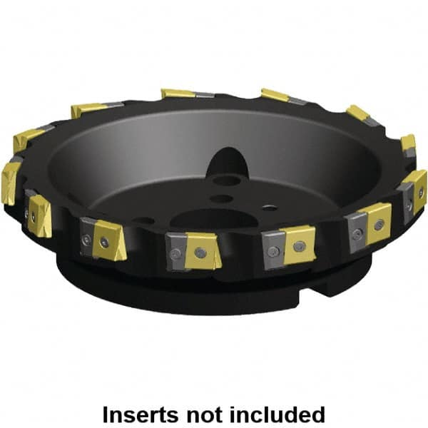 Kennametal - 7 Inserts, 6" Cut Diam, 2" Arbor Diam, 25.45mm Max Depth of Cut, Indexable Square-Shoulder Face Mill - 0/90° Lead Angle, 2-3/8" High, LN.U 2210.. Insert Compatibility, Series MEGA90 - Americas Industrial Supply