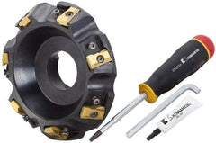 Kennametal - 6" Cut Diam, 2" Arbor Hole, 21.39mm Max Depth of Cut, 30° Indexable Chamfer & Angle Face Mill - 7 Inserts, LN.U 2210... Insert, Right Hand Cut, 7 Flutes, Series MEGA60 - Americas Industrial Supply