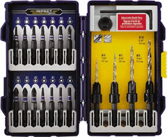 Irwin - 19 Piece, 1/4 to 7/16" Head Diam, Single End Countersink Set - Americas Industrial Supply