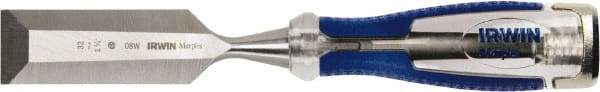 Irwin - 1-1/4" Blade Width Wood Chisel - Acetate Handle - Americas Industrial Supply