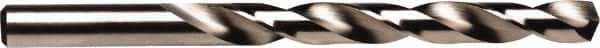 Irwin - 19/64" 135° Cobalt Jobber Drill - Right Hand Cut, Spiral Flute, Straight Shank, 4-3/8" OAL, Split Point - Americas Industrial Supply