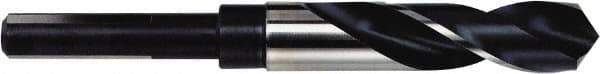 Irwin - 1-7/16" Drill, 118° Point, High Speed Steel Silver Deming & Reduced Shank Drill Bit - Oxide Finish, 6" OAL, Flats on Shank, 3" Flute Length, Right Hand Cut, Standard Point, Spiral Flute, Regular Spiral - Americas Industrial Supply