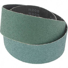Made in USA - 2" Wide x 42" OAL, 60 Grit, Zirconia Alumina Abrasive Belt - Zirconia Alumina, Coarse, Coated, Y Weighted Cloth Backing, Wet/Dry - Americas Industrial Supply