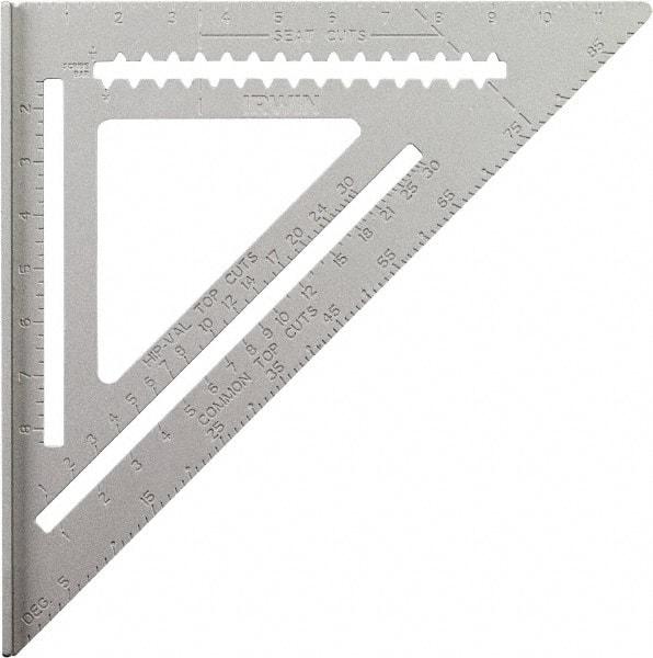 Irwin - 12" Blade Length, Aluminum Rafter Square - Americas Industrial Supply
