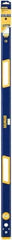 Irwin - 48" Long 3 Vial Box Beam Level - Aluminum, Blue/Yellow, 1 Level & 2 Plumb Vials - Americas Industrial Supply