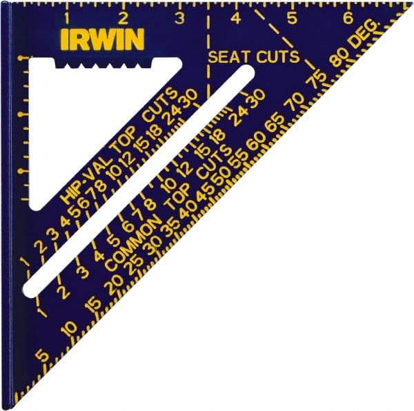 Irwin - 7" Blade Length, Aluminum Rafter Square - Americas Industrial Supply