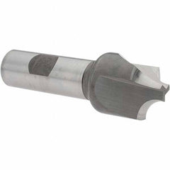 Melin Tool - 3/8" Radius, 1-1/8" Mill Diam, 3 Flute Cobalt Corner Rounding End Mill - Single End, Uncoated, 3/8" Tip Diam, 3-1/2" OAL, 1-1/8" Shank Diam - Americas Industrial Supply