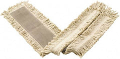 Rubbermaid - 72" Long x 5" Wide Cotton/Synthetic Dust Mop Head - Envelope Connection, White, Cut-End Head - Americas Industrial Supply