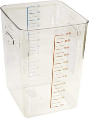 Rubbermaid - Rectangular, Clear Polycarbonate Food Storage Container - 14.4" High x 10-1/2" Wide x 11.3" Long - Americas Industrial Supply