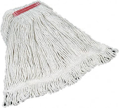 Rubbermaid - Red Head Band, Large Cotton Loop End Mop Head - 4 Ply, Screw On Connection - Americas Industrial Supply