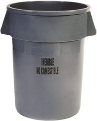 Rubbermaid - Round, Gray Food Storage Container - 31-1/2" High x 24" Wide - Americas Industrial Supply