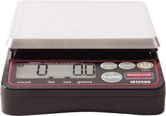 Rubbermaid - 10 Lb. Capacity, Digital Portion Control Scale - 0.1 and 1/8 oz. Graduation, 5-1/8 x 5-1/8" Platform - Americas Industrial Supply