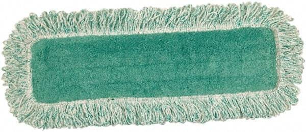 Rubbermaid - 508mm Long x 8" Wide Microfiber Dust Mop Head - Green, Fringed Head - Americas Industrial Supply