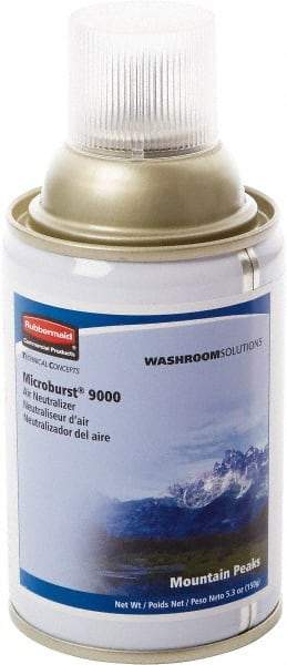 Rubbermaid - 5.3 oz Air Freshener Dispenser Aerosol Refill - Mountain Peaks, Compatible with Microburst 9000 Dispensers - Americas Industrial Supply