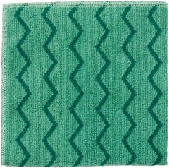 Rubbermaid - Dry Microfiber Wipes - Packet, 16" x 16" Sheet Size, Green - Americas Industrial Supply