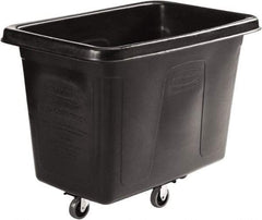 Rubbermaid - 400 Lb Load Capacity, 12 Cu Ft, 9.6 Bushels, Cube Truck - 28" Wide x 42-3/4" Long x 33" High, Black - Americas Industrial Supply
