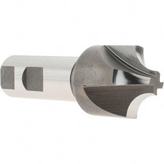 Melin Tool - 1/2" Radius, 1-1/2" Mill Diam, 4 Flute High Speed Steel Corner Rounding End Mill - Single End, Uncoated, 1/2" Tip Diam, 4-1/8" OAL, 1-1/2" Shank Diam - Americas Industrial Supply