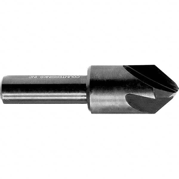 Melin Tool - 7/8" Head Diam, 1/2" Shank Diam, 4 Flute 110° High Speed Steel Countersink - Americas Industrial Supply
