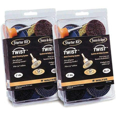 WALTER Surface Technologies - 31 Piece, 36, 40, 50, 60, 80, 120 Grit, 2" Disc Diam, Abrasive Disc Kit - Coated, (3) Coarse, (3) Fine, (3) Super Fine, (4) Medium Grade, Zirconia Alumina - Americas Industrial Supply