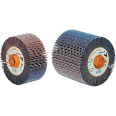 WALTER Surface Technologies - 4-1/4" Diam 40 Grit Aluminum Oxide Unmounted Flap Wheel - 5/8-11 Threaded Hole, 2" Wide, Coated, Grade Coarse, 3,800 Max RPM - Americas Industrial Supply