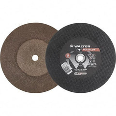 WALTER Surface Technologies - 12" 24 Grit Aluminum Oxide Cutoff Wheel - 1/8" Thick, 7/8" Arbor, 6,300 Max RPM, Use with Electric & Gas Powered Saws - Americas Industrial Supply