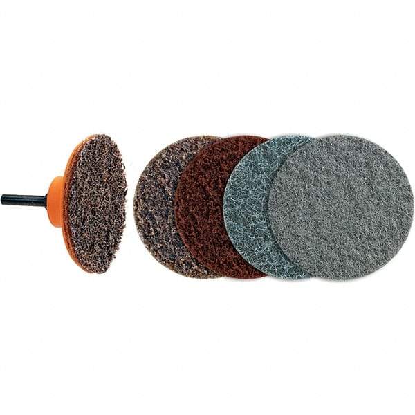 WALTER Surface Technologies - 3" Disc Diam, Aluminum Oxide Quick Change Disc - Type R Attaching System, Nonwoven, Super Fine Grade, 28,000 RPM, 04-G\xB6Twist Blendex Series - Americas Industrial Supply