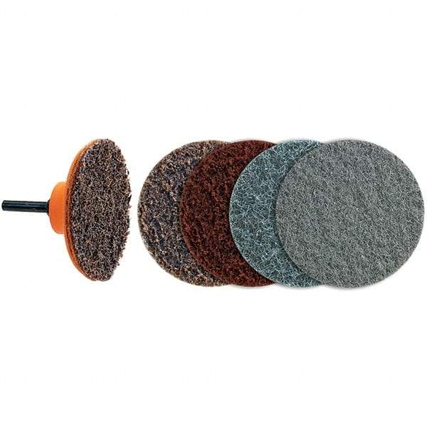 WALTER Surface Technologies - 3" Disc Diam, Aluminum Oxide Quick Change Disc - Type R Attaching System, Nonwoven, Coarse Grade, 28,000 RPM, 04-G\xB6Twist Blendex Series - Americas Industrial Supply