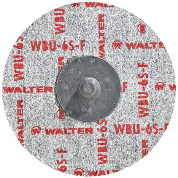 WALTER Surface Technologies - 3" Fine Grade Silicon Carbide Deburring Disc - Quick Change Connection, Gray, 15,100 Max RPM - Americas Industrial Supply