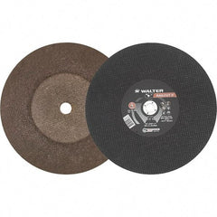WALTER Surface Technologies - 16" 24 Grit Aluminum Oxide Cutoff Wheel - 5/32" Thick, 1" Arbor, 4,700 Max RPM, Use with Electric & Gas Powered Saws - Americas Industrial Supply