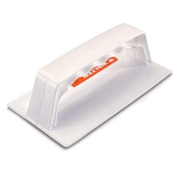 WALTER Surface Technologies - 3" Wide x 6" Long Hand Pad Holder with Molded Hook Attachment - Compatible with 6" x 9" BLENDEX - Americas Industrial Supply