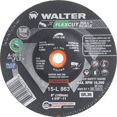 WALTER Surface Technologies - 6" Diam, 36 Grit Surface Grinding Wheel - Americas Industrial Supply