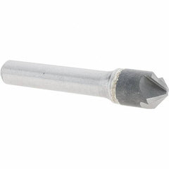 Melin Tool - 1/2" Head Diam, 3/8" Shank Diam, 4 Flute 100° Solid Carbide Countersink - Americas Industrial Supply
