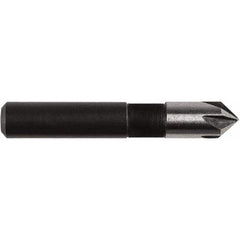 Irwin - 1/4" Head Diam, 1/4" Shank Diam, 5 Flute 82° High Speed Steel Countersink - Americas Industrial Supply