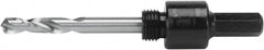 Irwin Blades - 9/16 to 1-3/16" Tool Diam Compatibility, Hex Shank, Steel Integral Pilot Drill, Hole Cutting Tool Arbor - 3/8" Min Chuck, Hex Shank Cross Section, Threaded Shank Attachment, For Hole Saws - Americas Industrial Supply