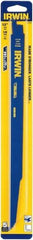 Irwin Blades - 12" Long, Bi-Metal Reciprocating Saw Blade - Straight Profile, 18 TPI, Toothed Edge, Tang Shank - Americas Industrial Supply