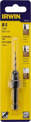 Irwin - Adjustable-Depth Drill Countersinks Cutter Head Diameter (Inch): 1/4 Drill Size Compatibility (Decimal Inch): 0.1094 - Americas Industrial Supply