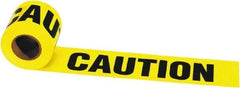 Irwin - 1,000' Long x 3" Wide Roll, Polyethylene, Black & Yellow Barricade Tape - Message: CAUTION - Americas Industrial Supply