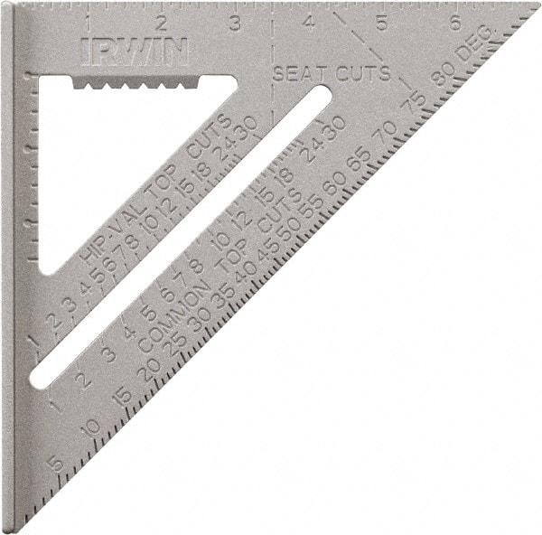 Irwin - 7" Blade Length, Aluminum Rafter Square - Americas Industrial Supply