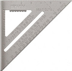 Irwin - 7" Blade Length, Aluminum Rafter Square - Americas Industrial Supply