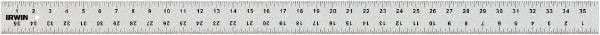 Irwin - 36" Long, English Standard Aluminum Rule - Anodized Finish - Americas Industrial Supply