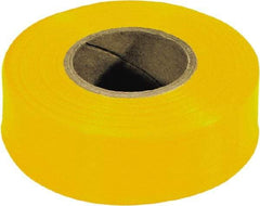 Irwin - 150' Long x 1-3/16" Wide Roll, Vinyl, Yellow Flagging Tape - Americas Industrial Supply