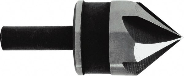 Irwin - 3/4" Head Diam, 1/4" Shank Diam, 5 Flute 82° High Speed Steel Countersink - Americas Industrial Supply